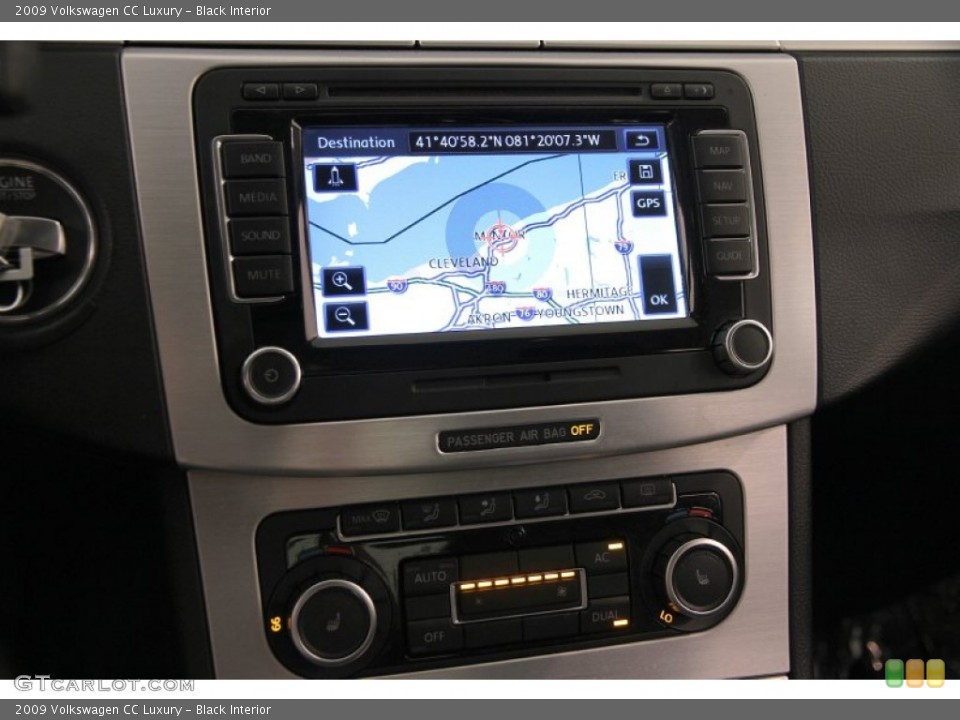 Black Interior Navigation for the 2009 Volkswagen CC Luxury #105930679