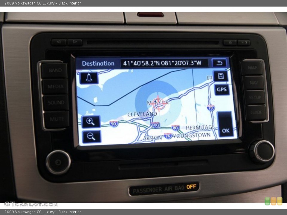 Black Interior Navigation for the 2009 Volkswagen CC Luxury #105930700