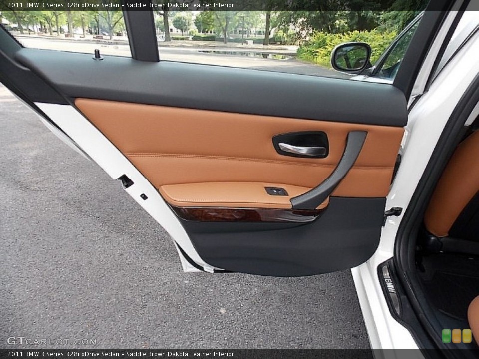 Saddle Brown Dakota Leather Interior Door Panel for the 2011 BMW 3 Series 328i xDrive Sedan #105934867