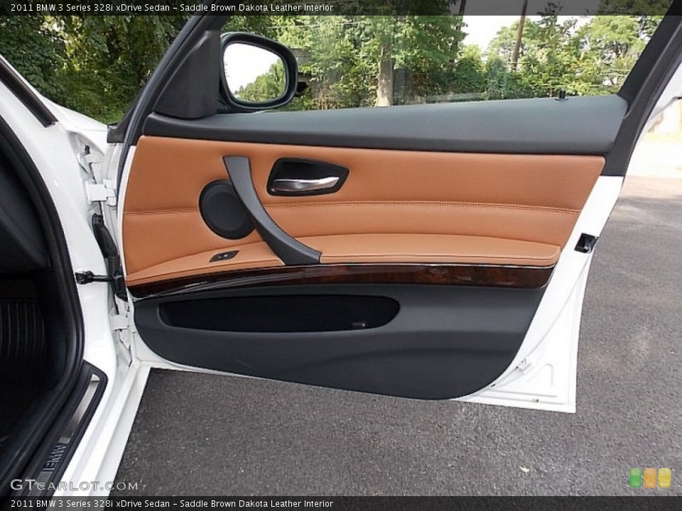 Saddle Brown Dakota Leather Interior Door Panel for the 2011 BMW 3 Series 328i xDrive Sedan #105934966