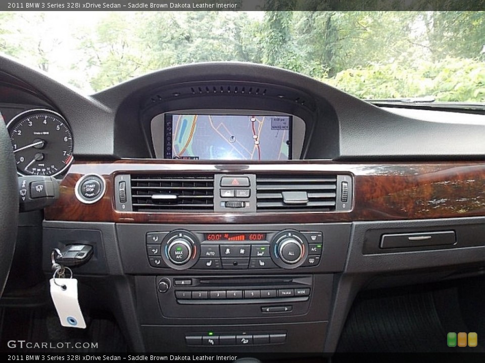 Saddle Brown Dakota Leather Interior Controls for the 2011 BMW 3 Series 328i xDrive Sedan #105935209