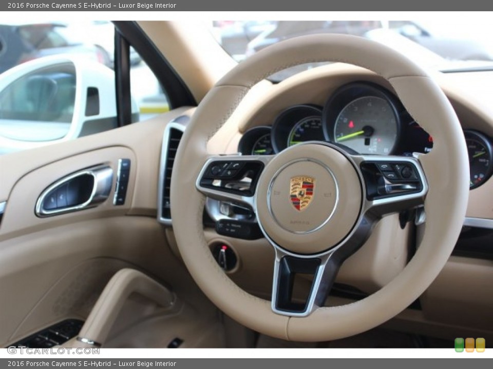 Luxor Beige Interior Steering Wheel for the 2016 Porsche Cayenne S E-Hybrid #105936727