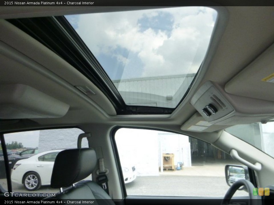Charcoal Interior Sunroof for the 2015 Nissan Armada Platinum 4x4 #105949186