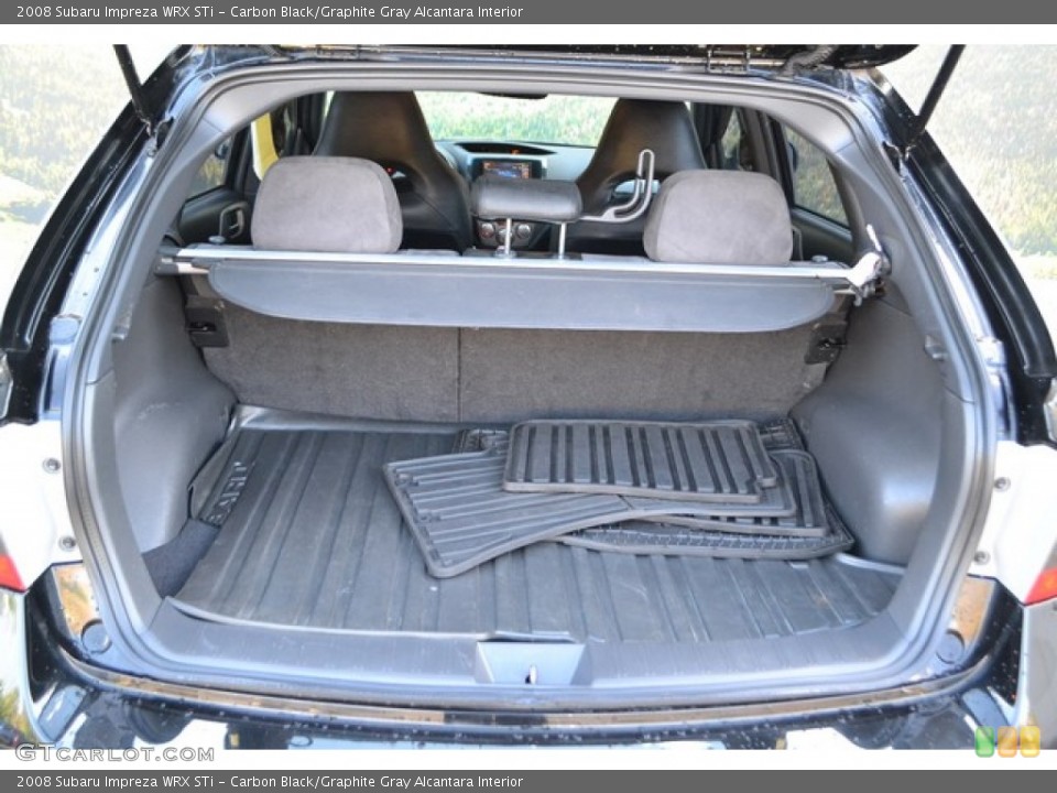 Carbon Black/Graphite Gray Alcantara Interior Trunk for the 2008 Subaru Impreza WRX STi #105958818