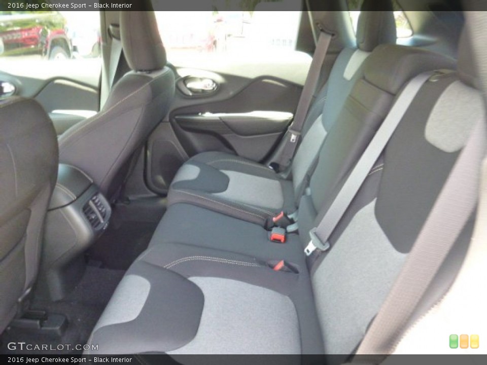 Black Interior Rear Seat for the 2016 Jeep Cherokee Sport #105962763