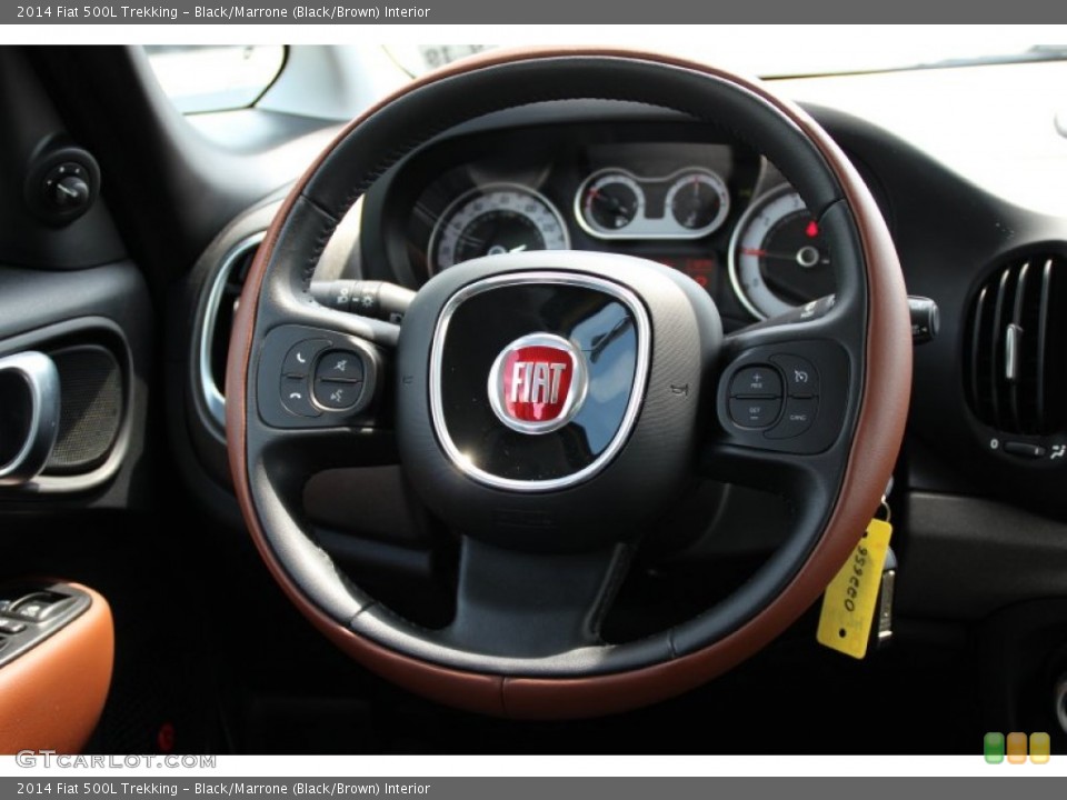 Black/Marrone (Black/Brown) Interior Steering Wheel for the 2014 Fiat 500L Trekking #105966430