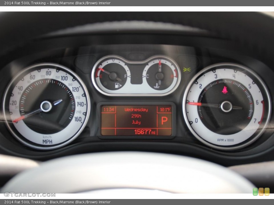Black/Marrone (Black/Brown) Interior Gauges for the 2014 Fiat 500L Trekking #105966501