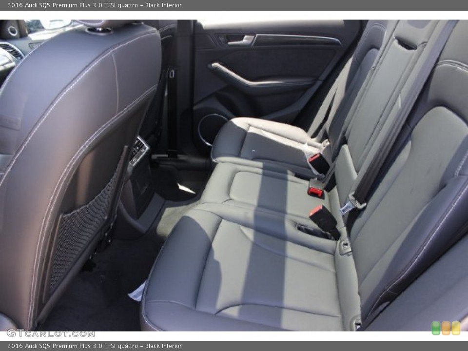 Black Interior Rear Seat for the 2016 Audi SQ5 Premium Plus 3.0 TFSI quattro #105980808
