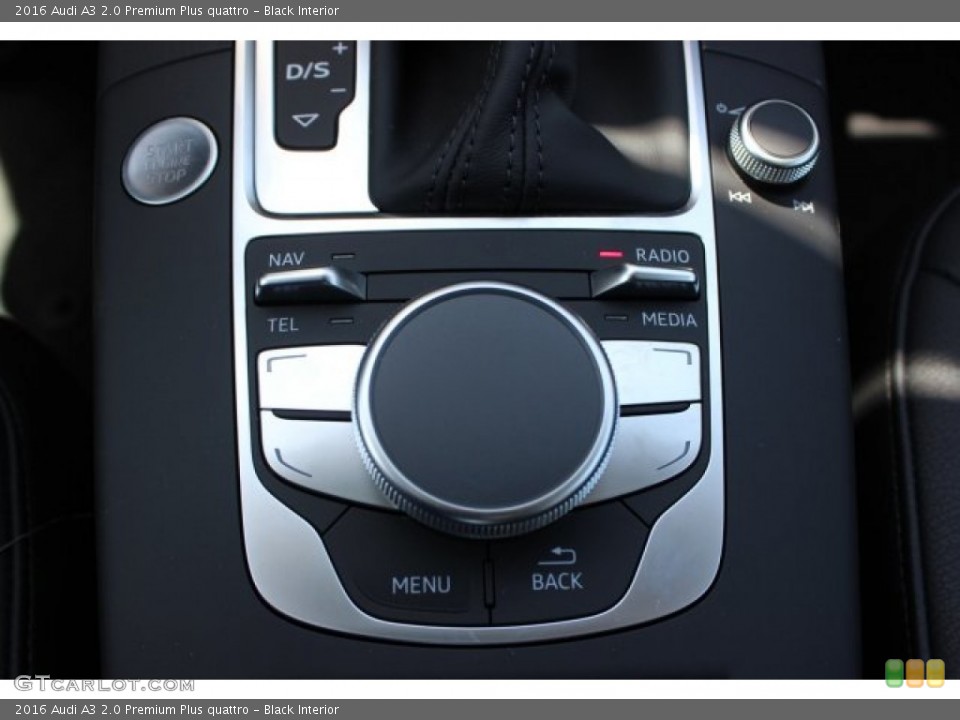 Black Interior Controls for the 2016 Audi A3 2.0 Premium Plus quattro #105982182