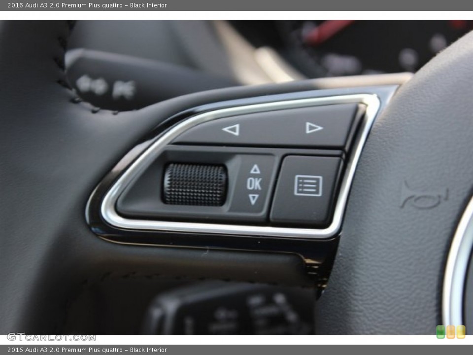 Black Interior Controls for the 2016 Audi A3 2.0 Premium Plus quattro #105982302
