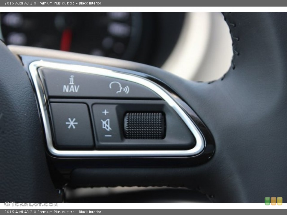 Black Interior Controls for the 2016 Audi A3 2.0 Premium Plus quattro #105982321