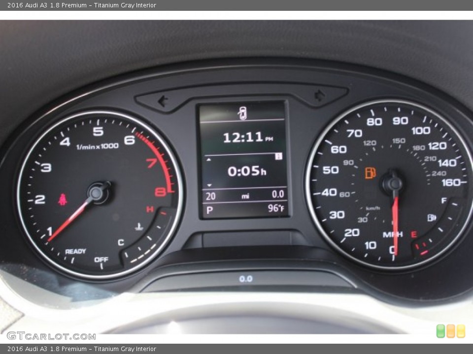 Titanium Gray Interior Gauges for the 2016 Audi A3 1.8 Premium #105983187