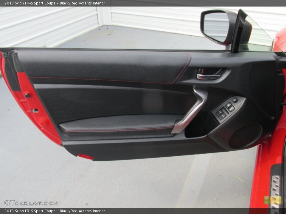Black/Red Accents Interior Door Panel for the 2013 Scion FR-S Sport Coupe #105989622