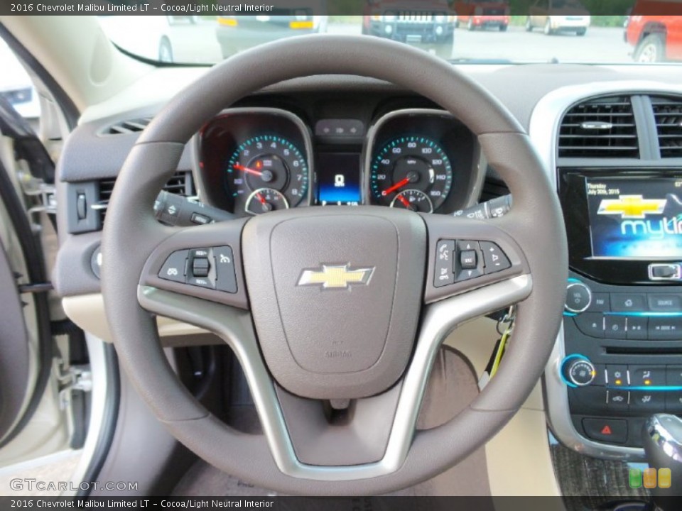 Cocoa/Light Neutral Interior Steering Wheel for the 2016 Chevrolet Malibu Limited LT #105998396