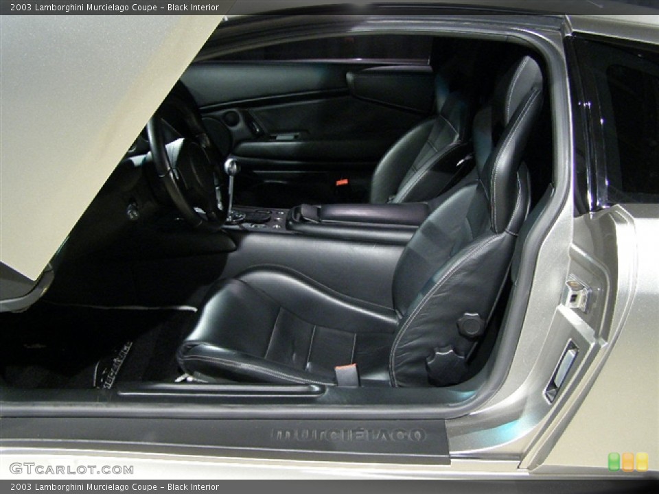 Black Interior Photo for the 2003 Lamborghini Murcielago Coupe #106014