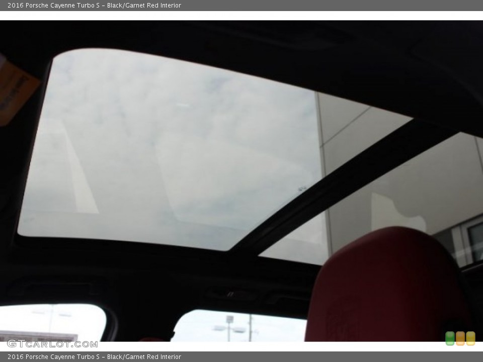 Black/Garnet Red Interior Sunroof for the 2016 Porsche Cayenne Turbo S #106014440