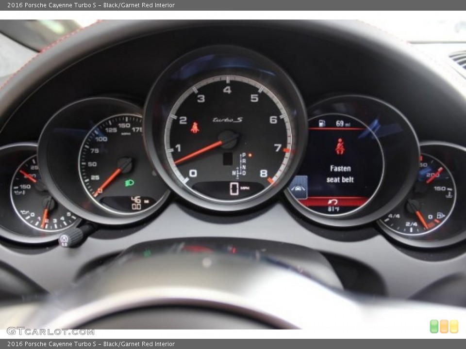 Black/Garnet Red Interior Gauges for the 2016 Porsche Cayenne Turbo S #106014689