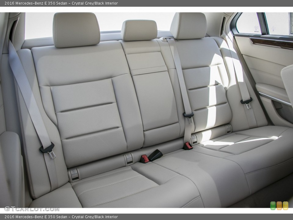 Crystal Grey/Black Interior Rear Seat for the 2016 Mercedes-Benz E 350 Sedan #106018493