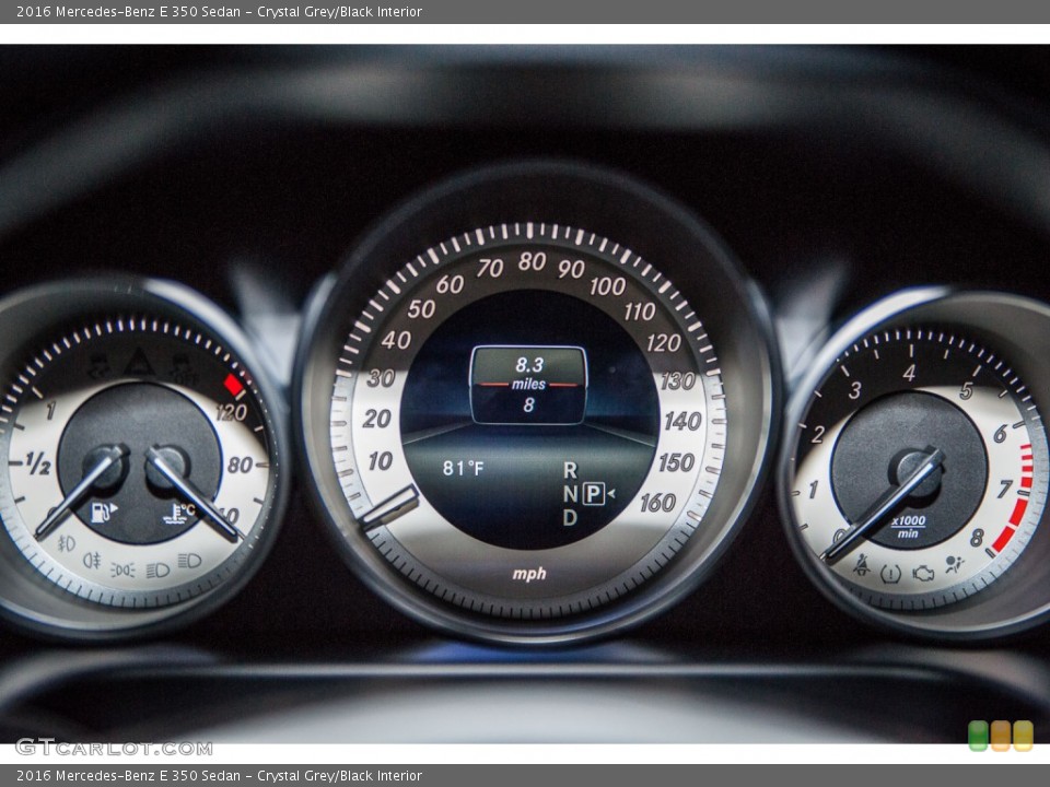 Crystal Grey/Black Interior Gauges for the 2016 Mercedes-Benz E 350 Sedan #106018586