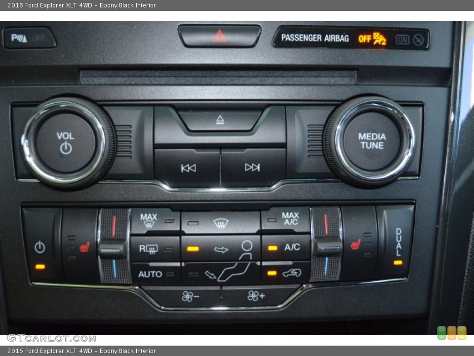 Ebony Black Interior Controls for the 2016 Ford Explorer XLT 4WD #106018622