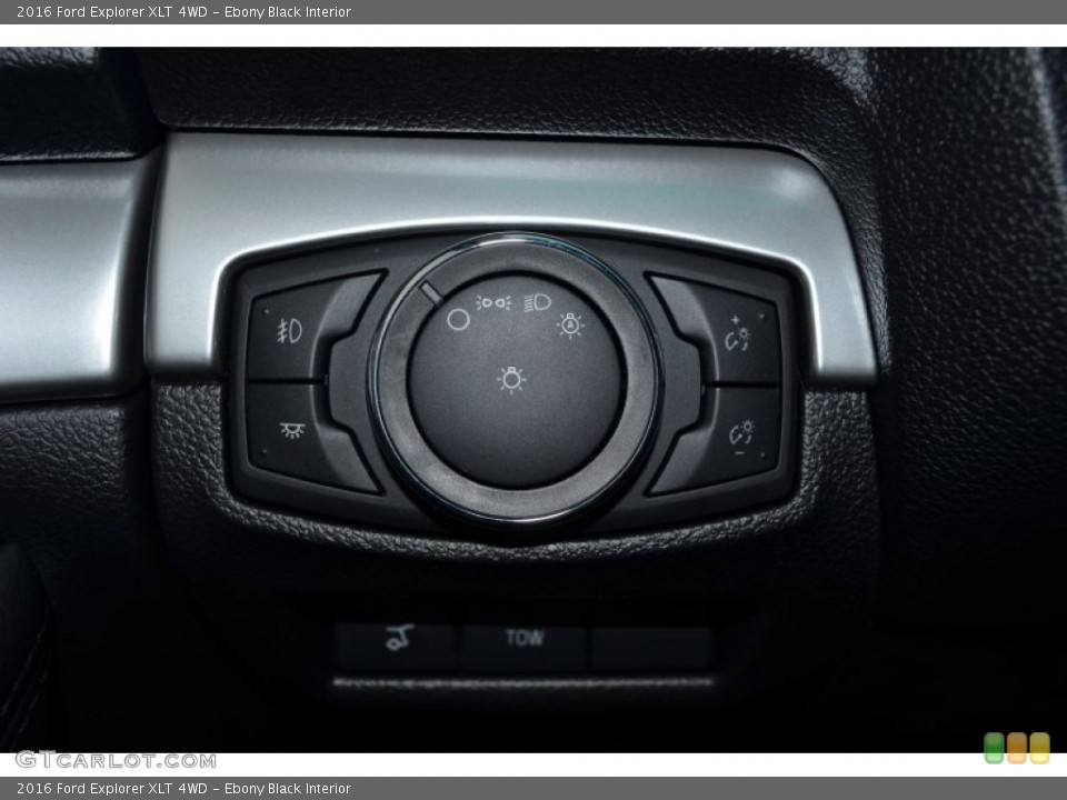 Ebony Black Interior Controls for the 2016 Ford Explorer XLT 4WD #106018691