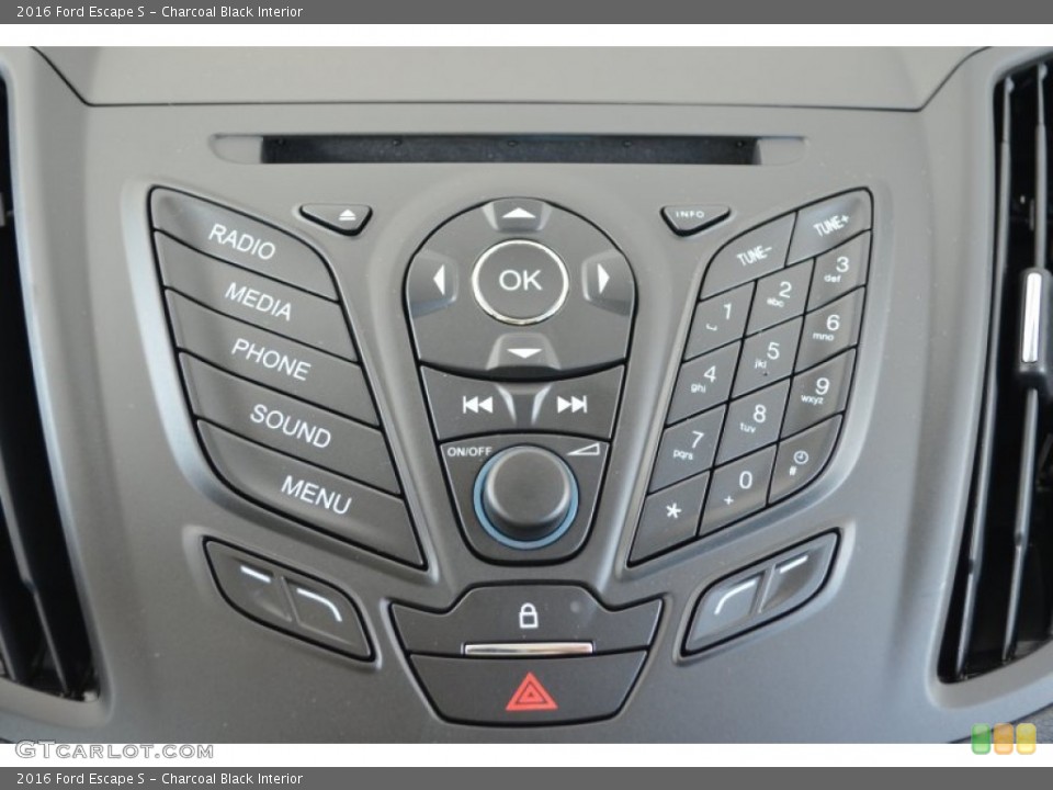 Charcoal Black Interior Controls for the 2016 Ford Escape S #106018973