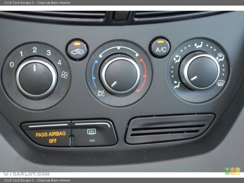 Charcoal Black Interior Controls for the 2016 Ford Escape S #106019036