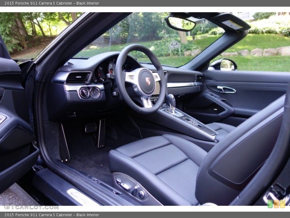 Black Interior Prime Interior for the 2015 Porsche 911 Carrera S Cabriolet #106039138