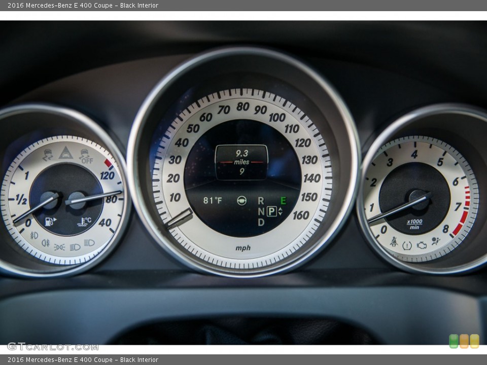 Black Interior Gauges for the 2016 Mercedes-Benz E 400 Coupe #106039141