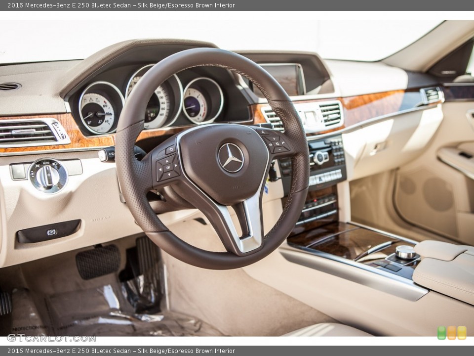 Silk Beige/Espresso Brown Interior Dashboard for the 2016 Mercedes-Benz E 250 Bluetec Sedan #106039834
