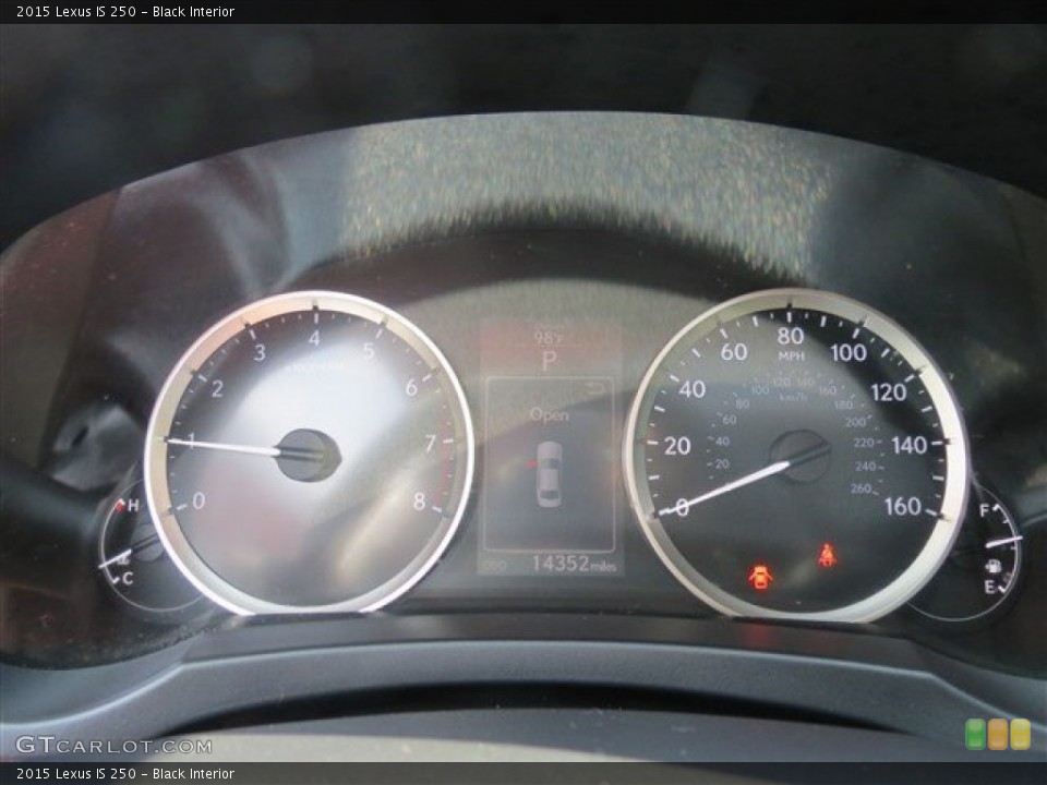 Black Interior Gauges for the 2015 Lexus IS 250 #106040161