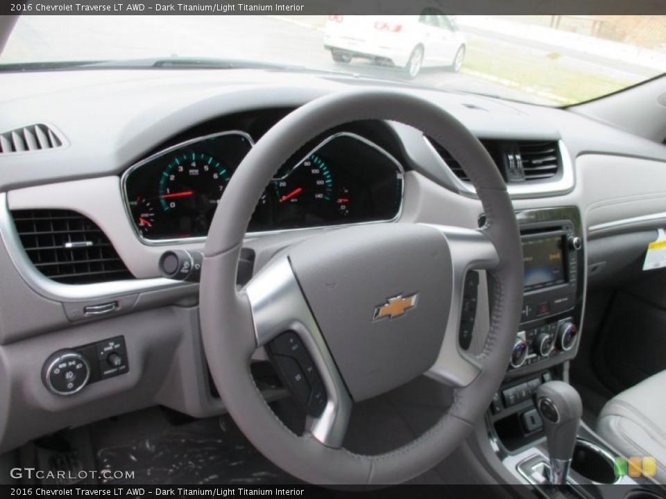 Dark Titanium/Light Titanium Interior Steering Wheel for the 2016 Chevrolet Traverse LT AWD #106064730