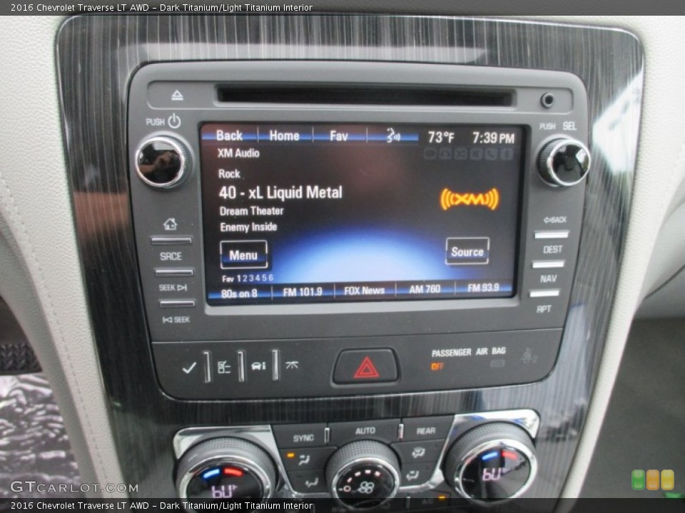 Dark Titanium/Light Titanium Interior Controls for the 2016 Chevrolet Traverse LT AWD #106064760