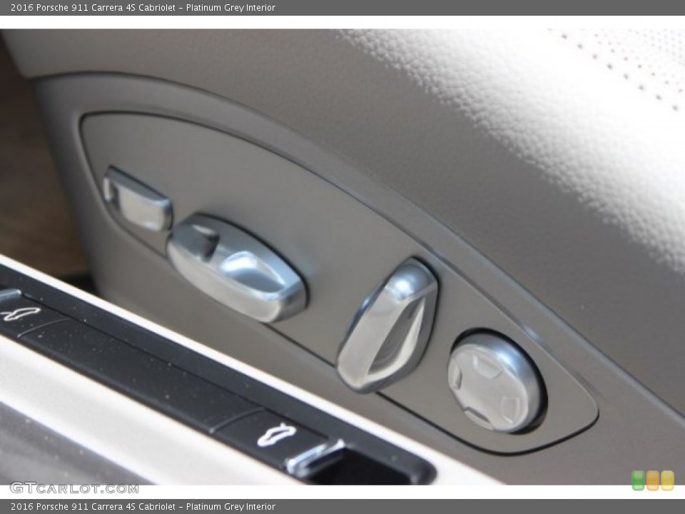 Platinum Grey Interior Controls for the 2016 Porsche 911 Carrera 4S Cabriolet #106068459