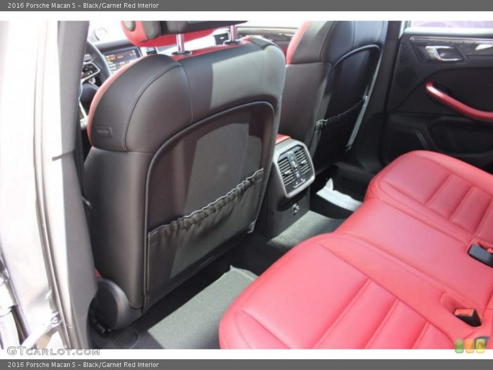Black/Garnet Red Interior Rear Seat for the 2016 Porsche Macan S #106068923