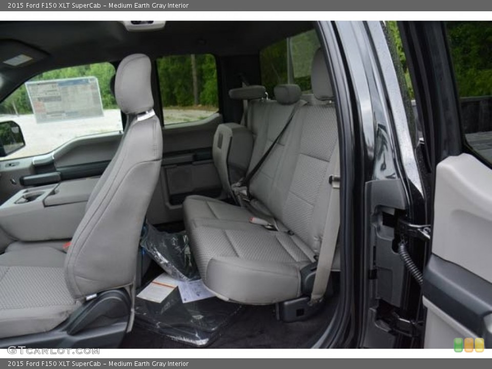 Medium Earth Gray Interior Rear Seat for the 2015 Ford F150 XLT SuperCab #106075140