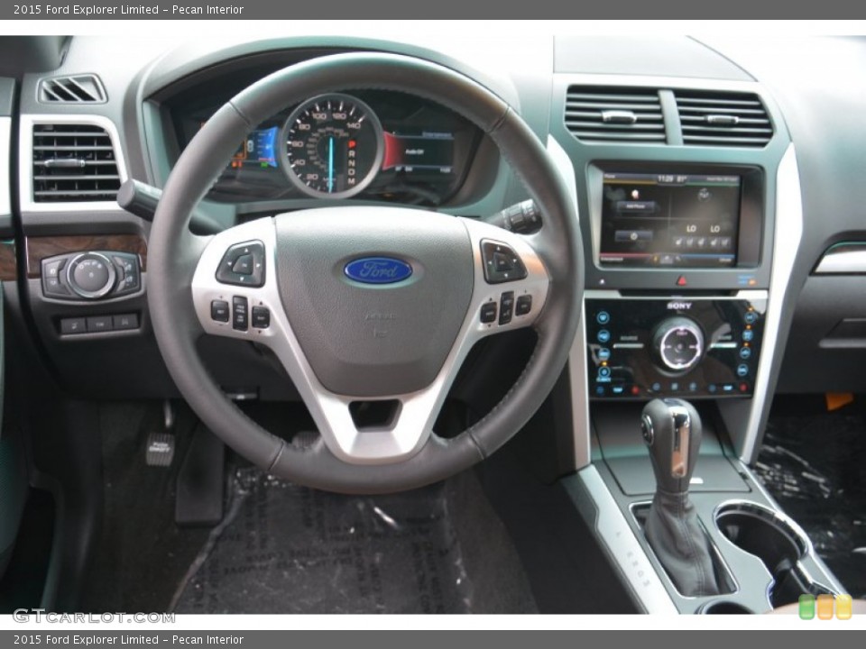 Pecan Interior Steering Wheel for the 2015 Ford Explorer Limited #106077544