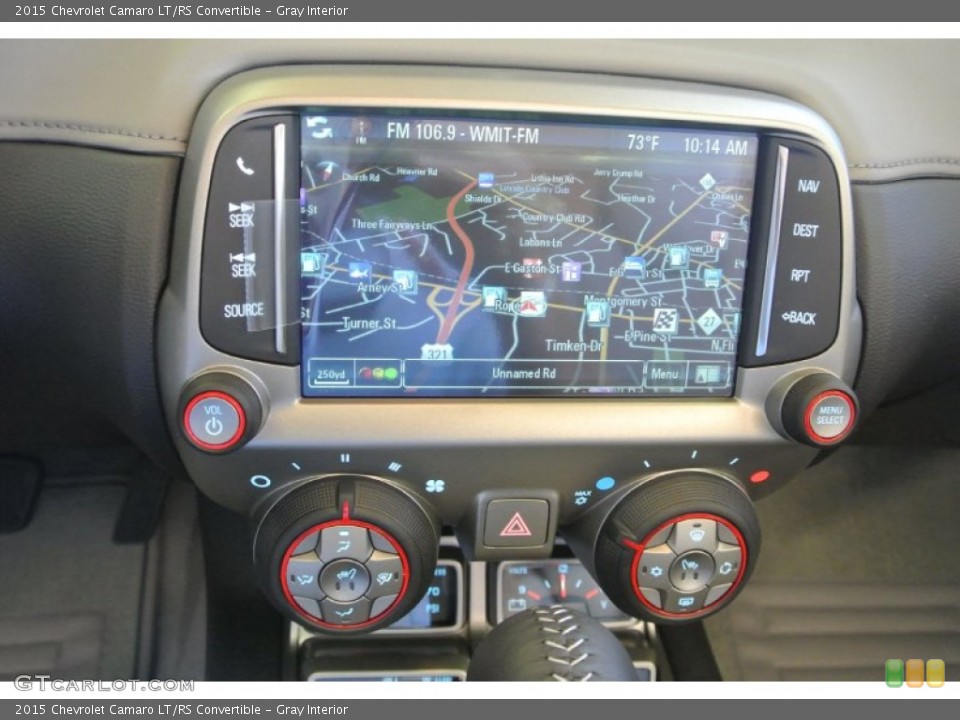 Gray Interior Navigation for the 2015 Chevrolet Camaro LT/RS Convertible #106096387