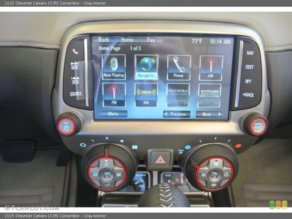 Gray Interior Controls for the 2015 Chevrolet Camaro LT/RS Convertible #106096405