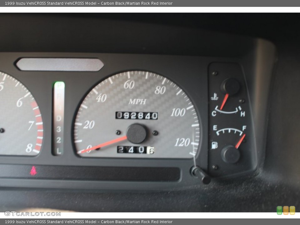 Carbon Black/Martian Rock Red Interior Gauges for the 1999 Isuzu VehiCROSS  #106102042