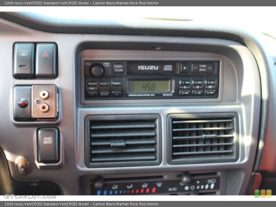 Carbon Black/Martian Rock Red Interior Controls for the 1999 Isuzu VehiCROSS  #106102096