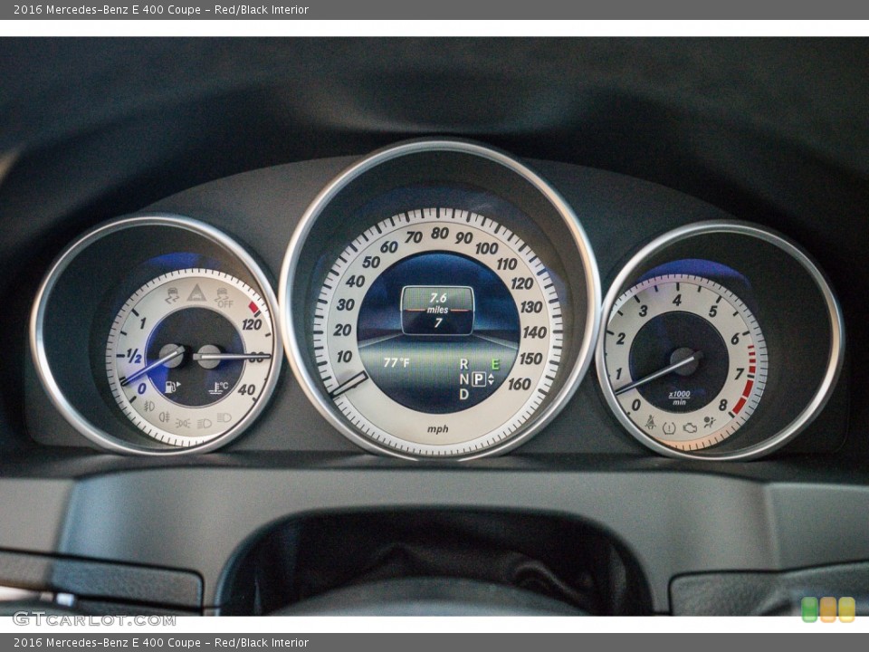 Red/Black Interior Gauges for the 2016 Mercedes-Benz E 400 Coupe #106103602