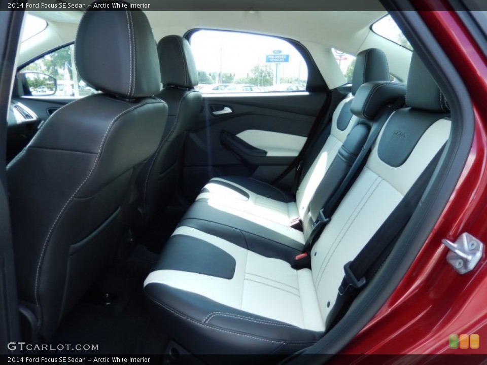 Arctic White Interior Rear Seat for the 2014 Ford Focus SE Sedan #106119527