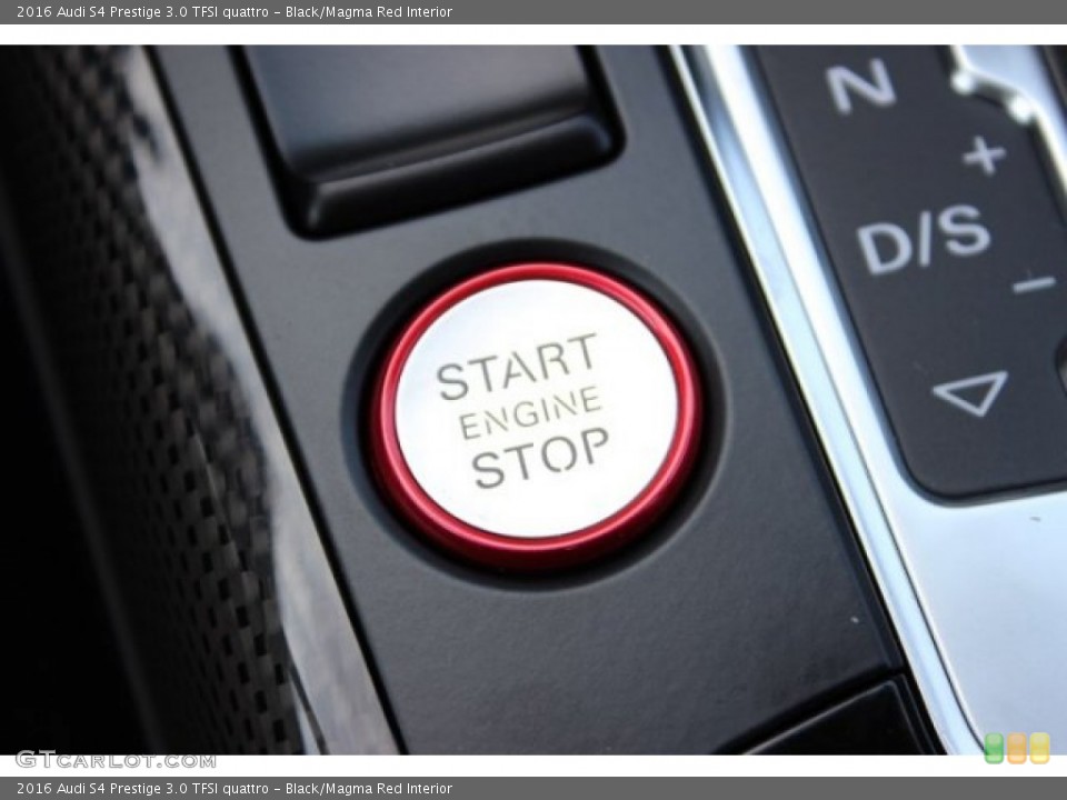 Black/Magma Red Interior Controls for the 2016 Audi S4 Prestige 3.0 TFSI quattro #106120549