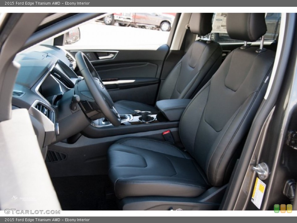 Ebony Interior Front Seat for the 2015 Ford Edge Titanium AWD #106127410