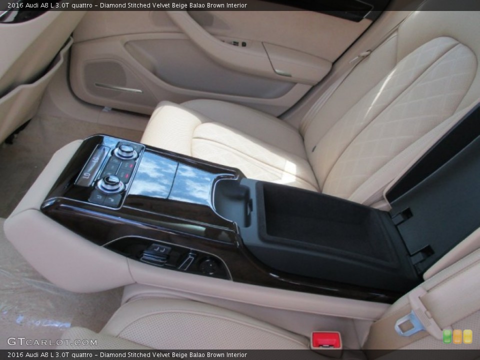 Diamond Stitched Velvet Beige Balao Brown 2016 Audi A8 Interiors
