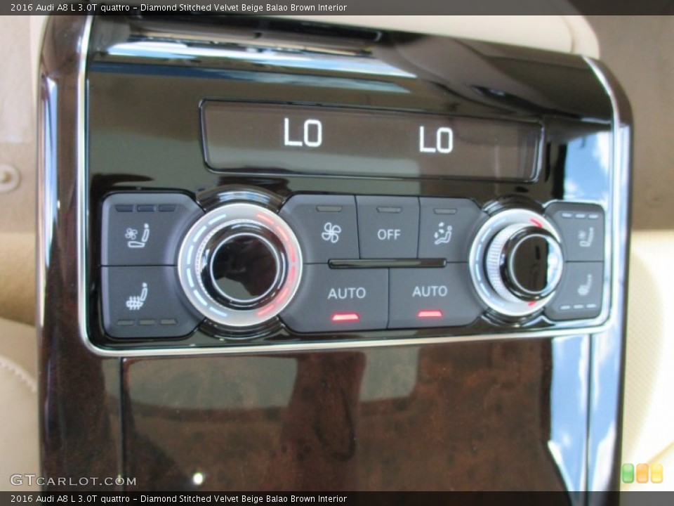 Diamond Stitched Velvet Beige Balao Brown Interior Controls for the 2016 Audi A8 L 3.0T quattro #106129918