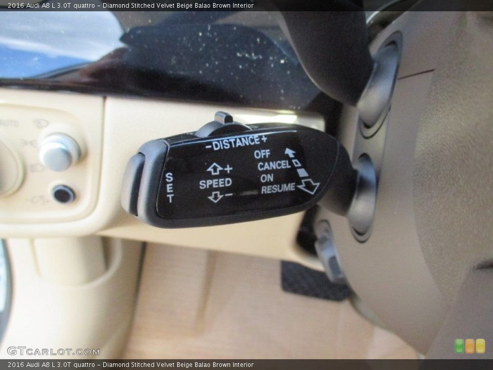 Diamond Stitched Velvet Beige Balao Brown Interior Controls for the 2016 Audi A8 L 3.0T quattro #106130117