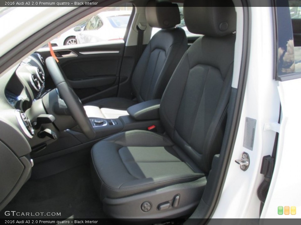 Black Interior Front Seat for the 2016 Audi A3 2.0 Premium quattro #106131615