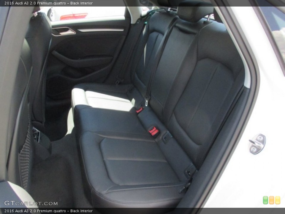 Black Interior Rear Seat for the 2016 Audi A3 2.0 Premium quattro #106131643